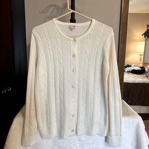 Comfy Cream Cardigan Sweater - Small